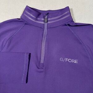 G/Fore 1/4 Zip Pullover Men Small Purple Quarter Zip Sweatshirt Long Sleeve Golf
